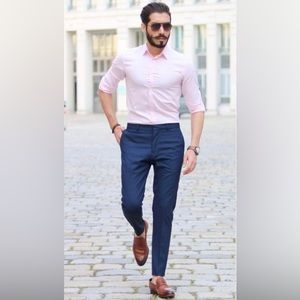 Topman-Light Pink Men’s Collared Shirt-